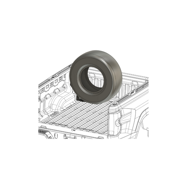 589Fab Bed-Mounted Spare Tire Carrier | 2023+ Colorado / Canyon - Colorado & Canyon Enthusiasts