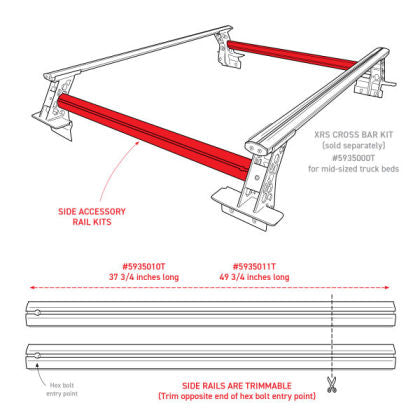 Roof Rack Rails Cross Bars Kit