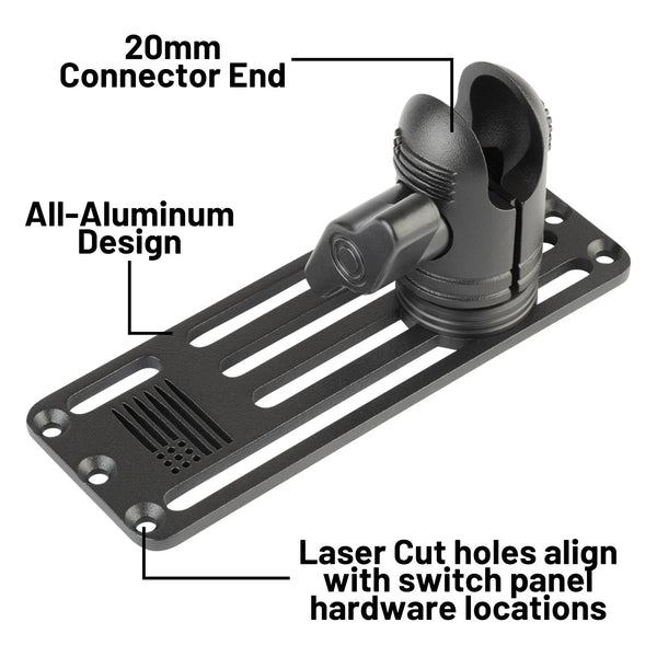 Bulletpoint + Auxbeam 8 Gang Switch Panel Mount with 20mm Connector Nubby Edition - Colorado & Canyon Enthusiasts