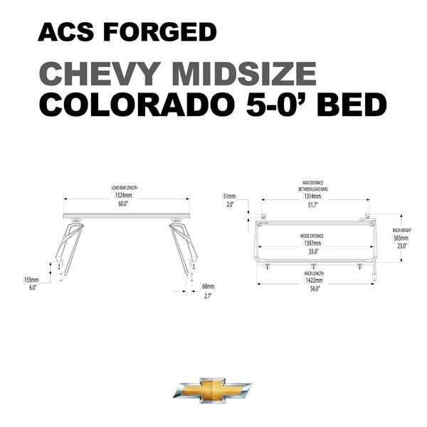 ACS FORGED Bed Rack for CHEVY TRUCKS - Colorado & Canyon Enthusiasts