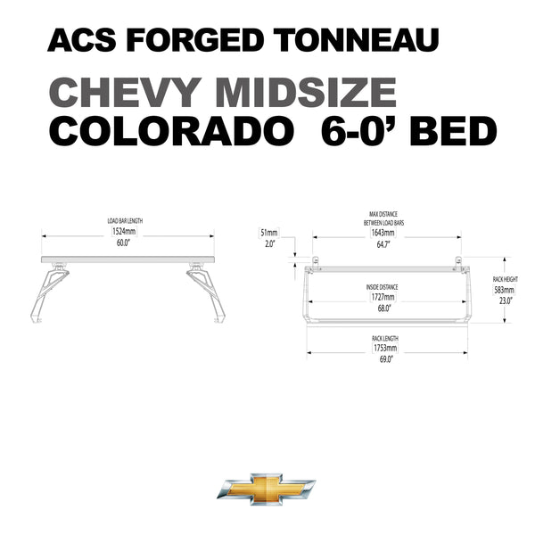 Leitner ACS FORGED TONNEAU - RAILS ONLY - Chevrolet
