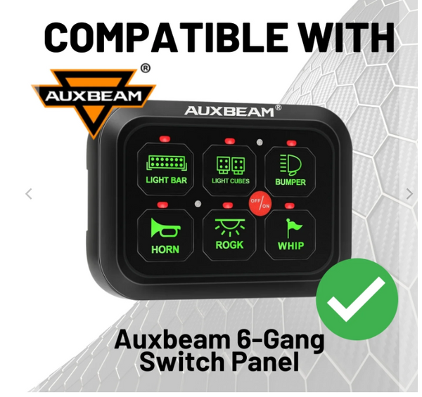 Bulletpoint Auxbeam 6 Gang Switch Panel Mount with 20mm Ball