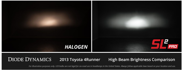 Diode Dynamics High Beam LED Headlight Bulbs for 2015-2026 Chevrolet Colorado (pair)