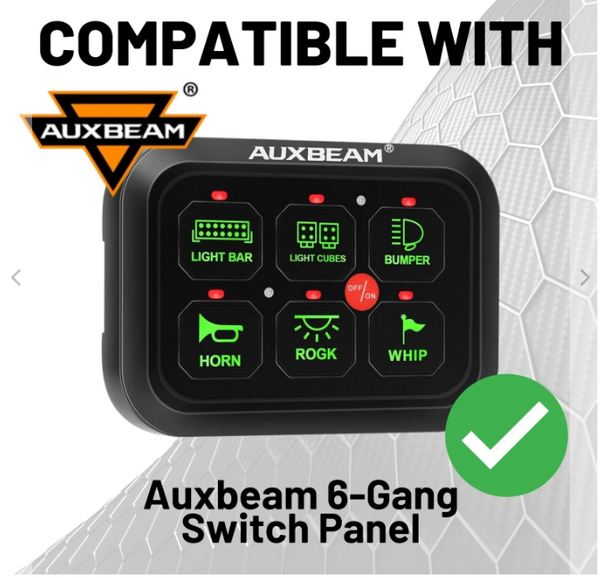 Bulletpoint Auxbeam 6 Gang Switch Panel Mount with 20mm Ball