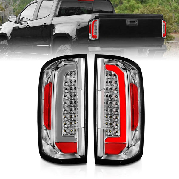 Anzo Full LED Tail Lights - Chrome | 15-22 Chevrolet Colorado