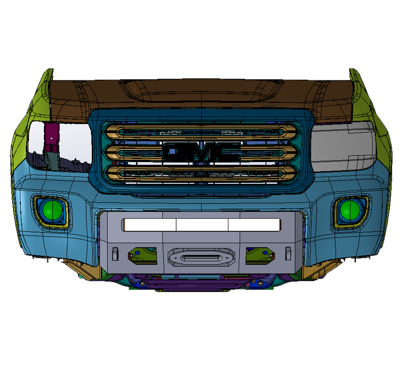 Chassis Unlimited Prolite Front Winch Bumper 1520 Canyon Colorado