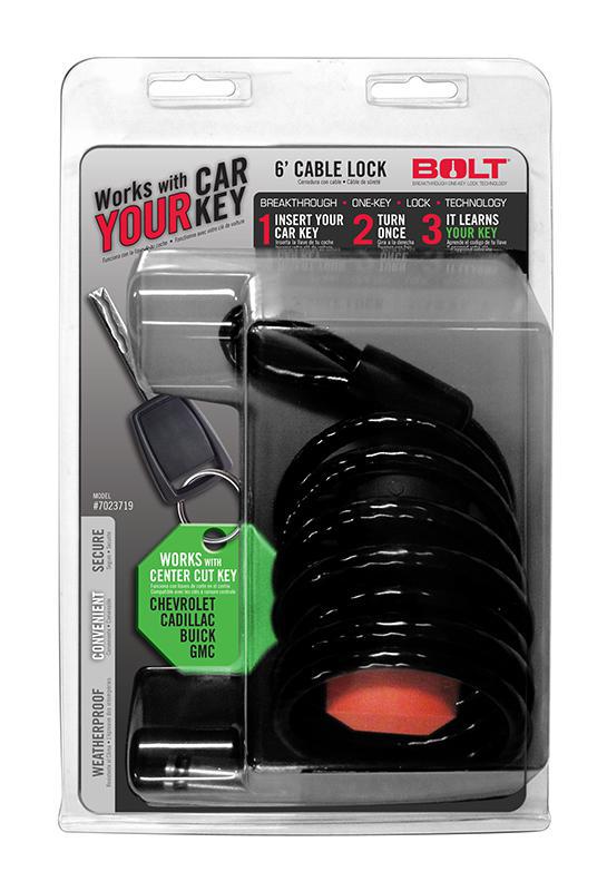 Bolt 6' Cable Lock - Uses Factory GM Center Cut Key - Colorado & Canyon Enthusiasts