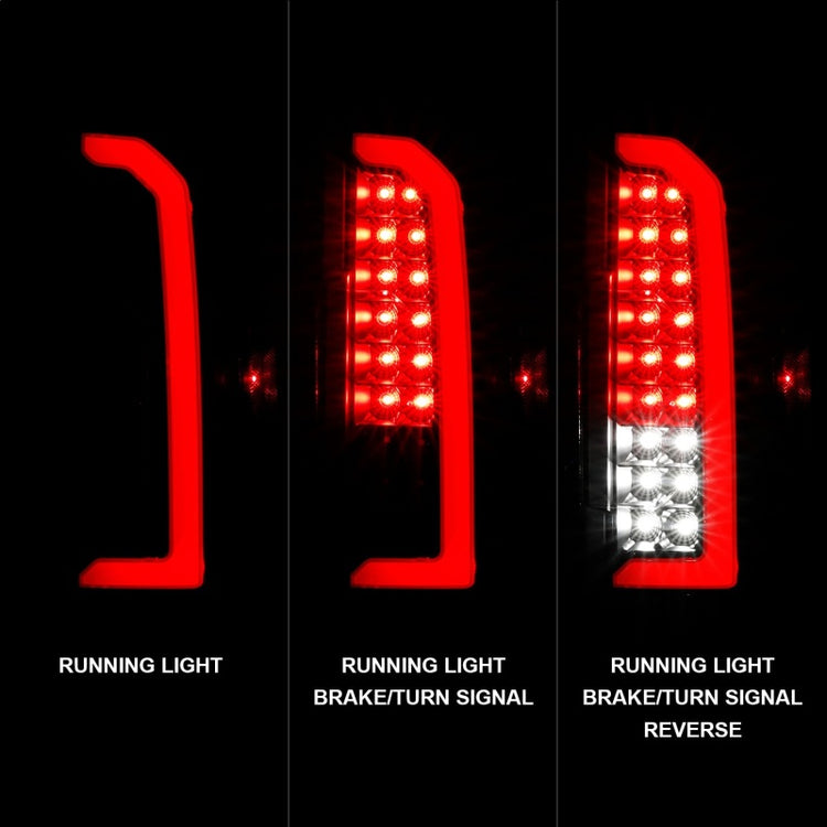 Anzo Full LED Tail Lights - Black Housing/Clear Lens | 15-22 Chevrolet Colorado