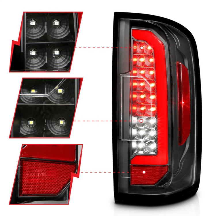 Anzo Full LED Tail Lights - Black Housing/Clear Lens | 15-22 Chevrolet Colorado